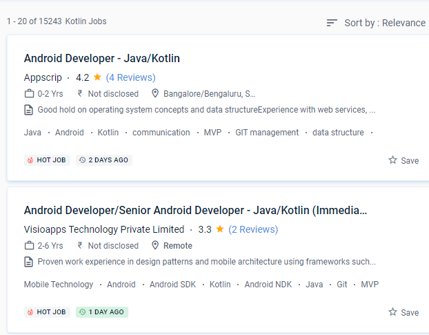 Android internship jobs in Birmingham