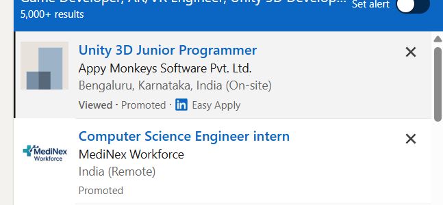 AR/VR Development (Unity) internship jobs in Liverpool