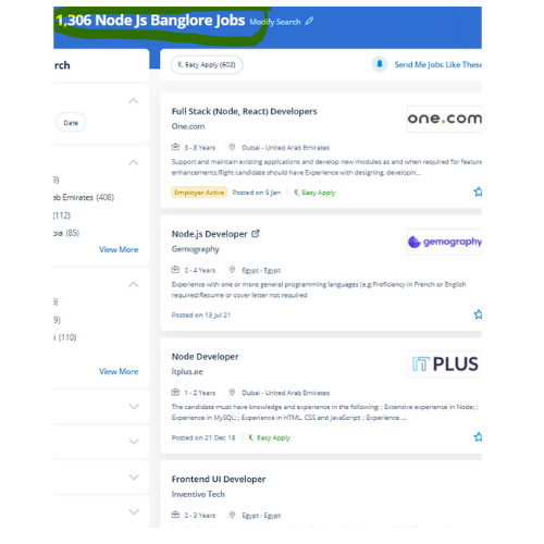 Node JS internship jobs in Birmingham