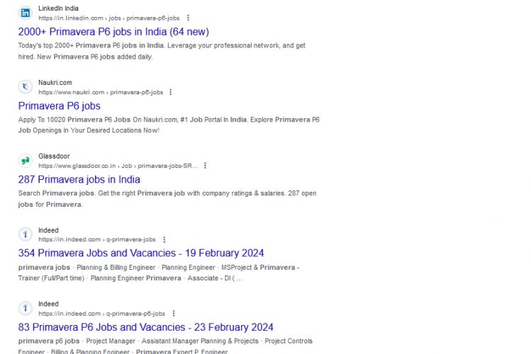Primavera internship jobs in Bath