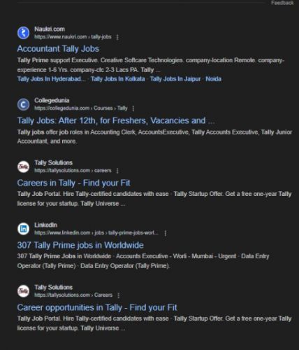 Tally Prime internship jobs in Coventry